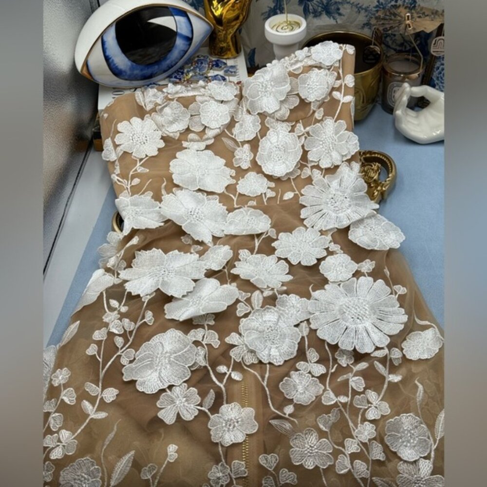 🆕 BRONX & BANCO 🧿 NWOT Jasmine Blanc Bridal Maxi Dress, Sz XS US 2 - Picture 12 of 15